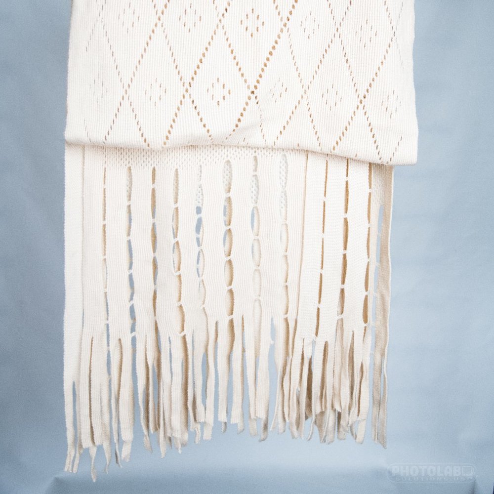 Patterned Scarf - Beige - 6FT - Picture 2 of 4